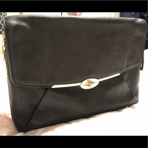 Coach black leather handbag
